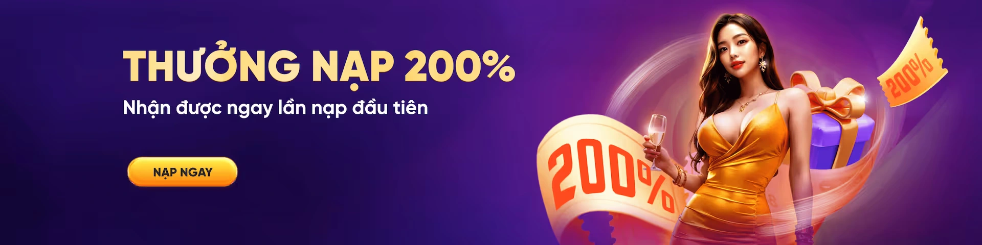 Khuyến mãi nạp lần đầu 200% tại Bu88